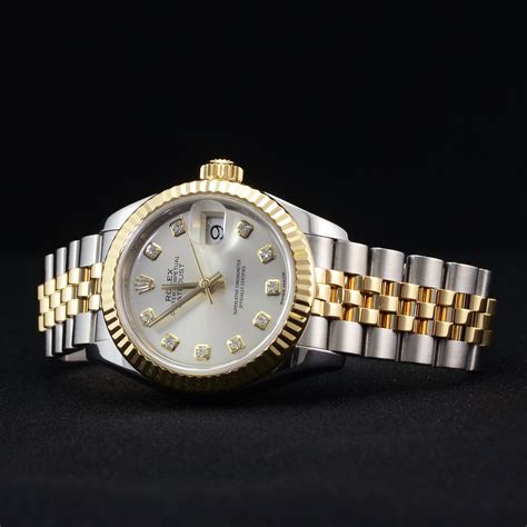 buy preowned rolex ladies stainless steel diamond markers|pre owned rolex lady datejust.